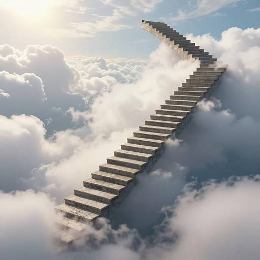 Ethereal Stone Staircase to Heaven