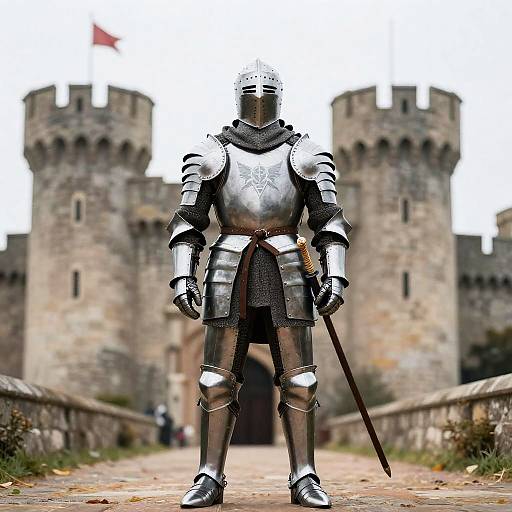 Medieval Knight in Castle Cosplay