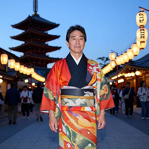 Traditional Japanese Kimono at Festival