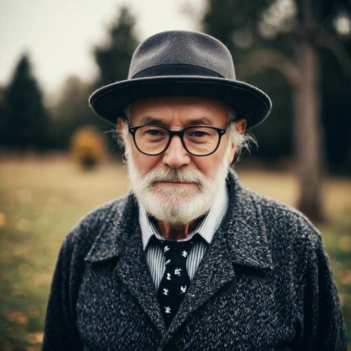Senior Man in Costume Outdoors