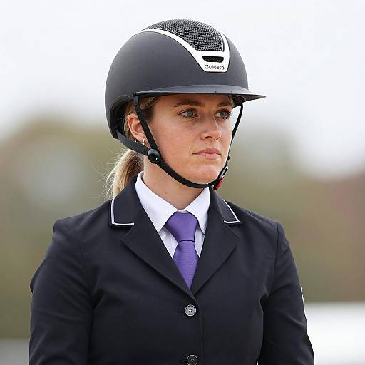 Focused Equestrian Portrait of a Woman
