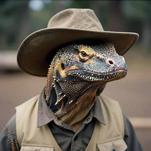 Komodo Dragon Desert Explorer Portrait