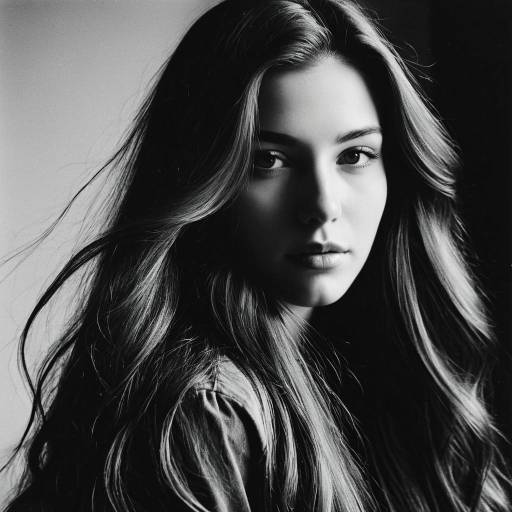 Elegant Black and White Portrait of Woman