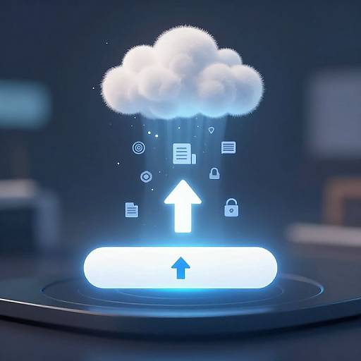 Glowing Upload Button in Digital Dashboard