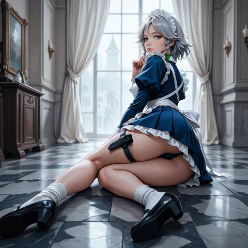 Elegant Maid Sakuya in Soft Colors