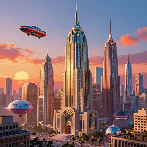 1931 Retro-Futuristic Cityscape Vision