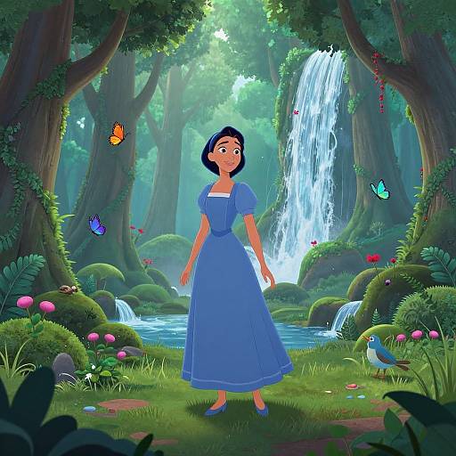 Enchanting Woman in Magical Forest