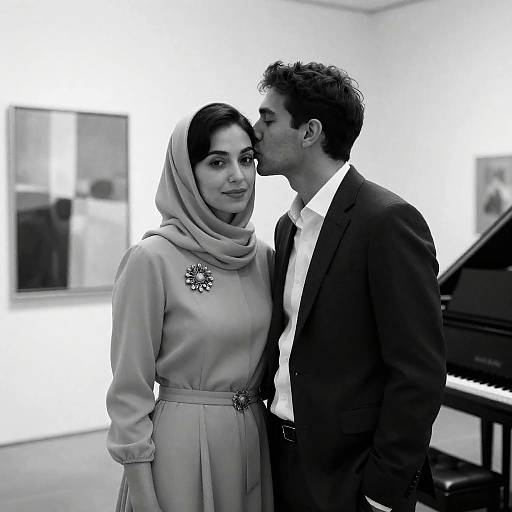 Intimate Moment in an Art Gallery