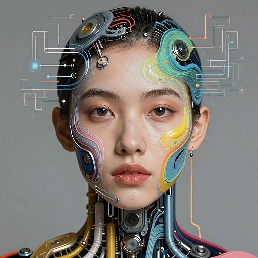 AI Surreal Portraits with Machine Elements