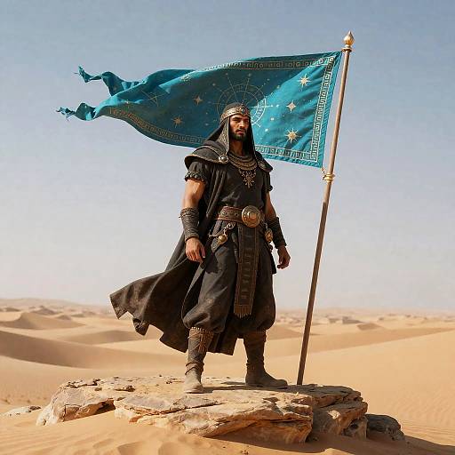 Desert Nomad Sorcerer on Sandstone Plateau