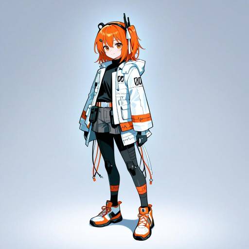Futuristic Android Girl in Style