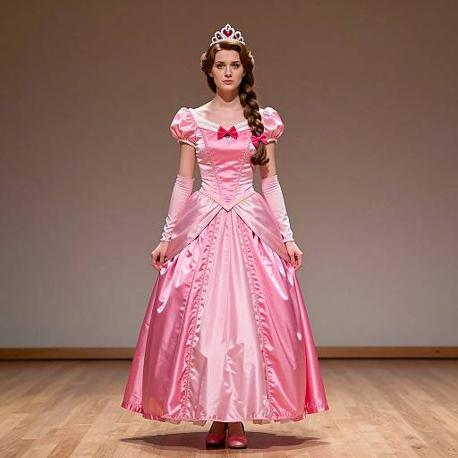 Elegant Adult Pink Princess Costume Portrait