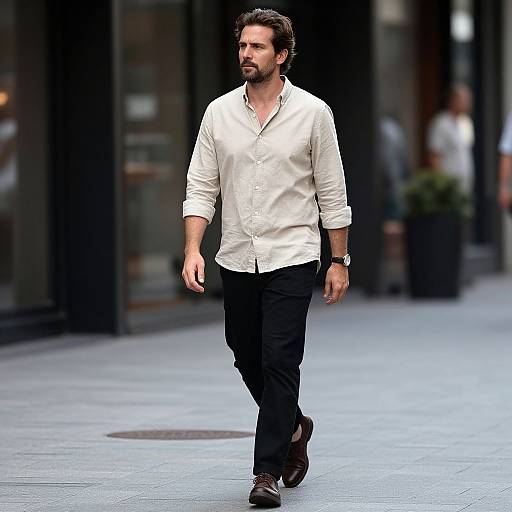 Man Walking Down the Street