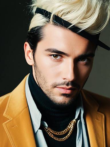 Modern Fashion Man Close-Up Portrait