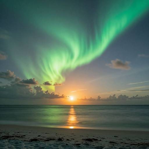 Green Flash Sunset over Naples Beach