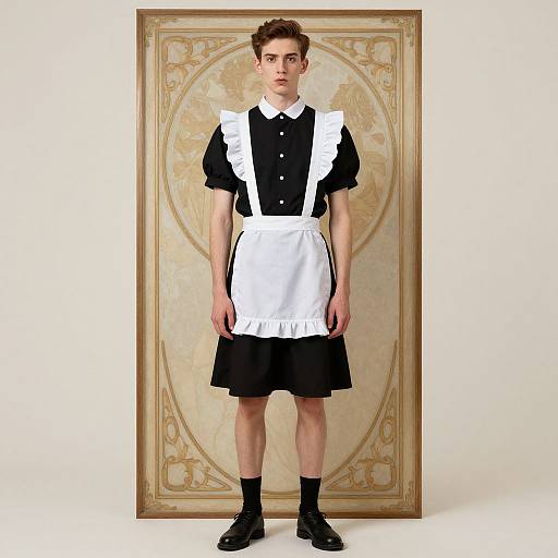 Stylized Portrait of Grumpy Young Man