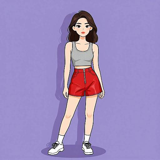 Casual Woman in Streetwear Outfit