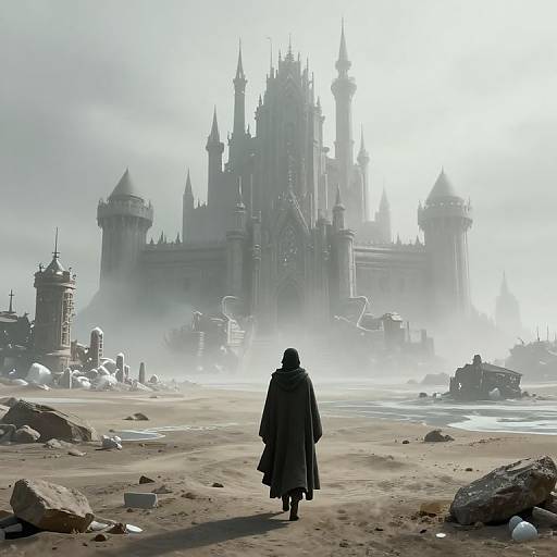 Ethereal Cyberpunk Fantasy Landscape