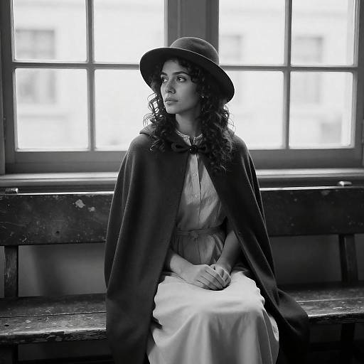 Moody Portrait of a Woman in Shadows