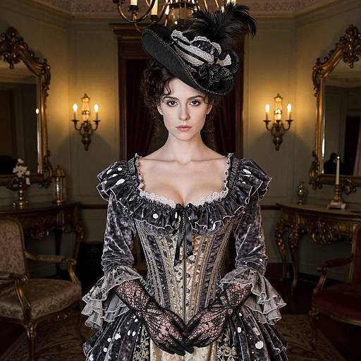 Victorian Fancy Dress Woman Portrait