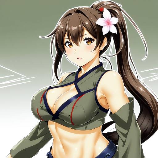 Illustration of Amagi kai (kancolle), kantai collection in the style of Azuma aya