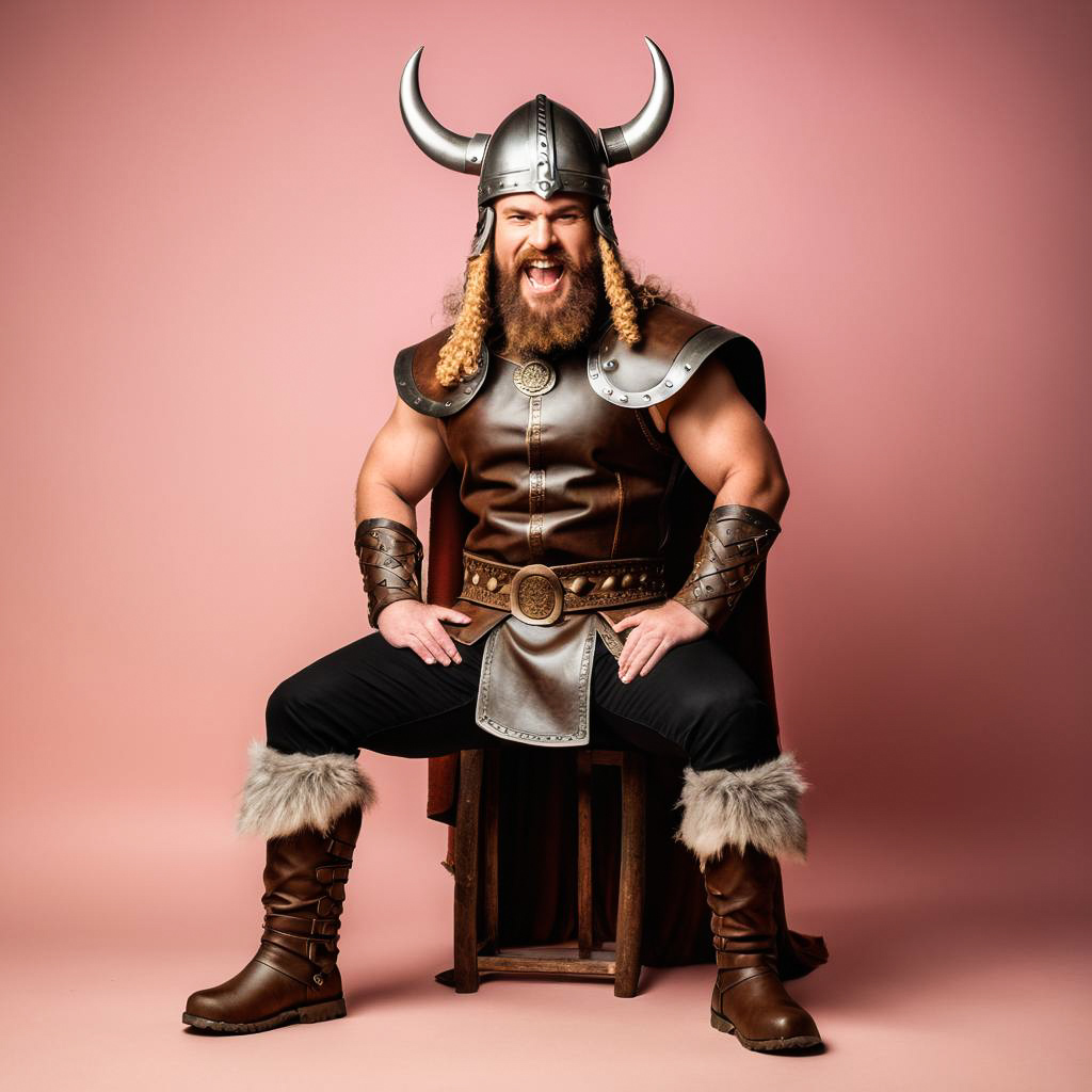 Viking Battle Reenactor in Blush Studio