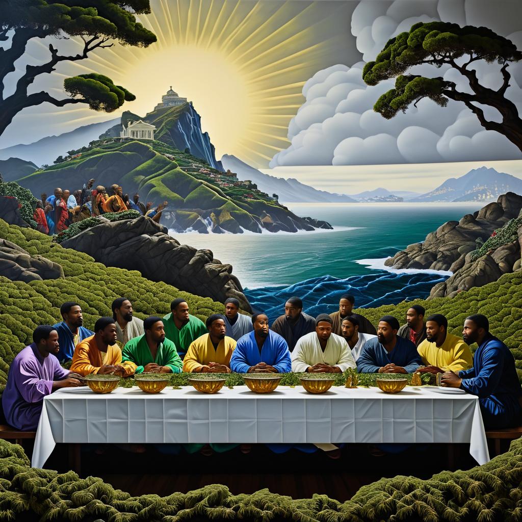 Last Supper with Dramatic Landscape