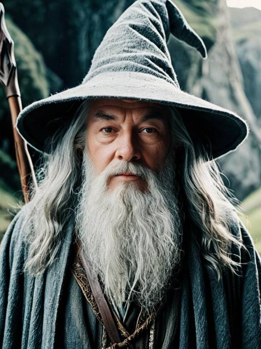 Man in Gandalf Wizard Costume