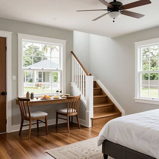 Cozy Breakfast Nook and Porch View