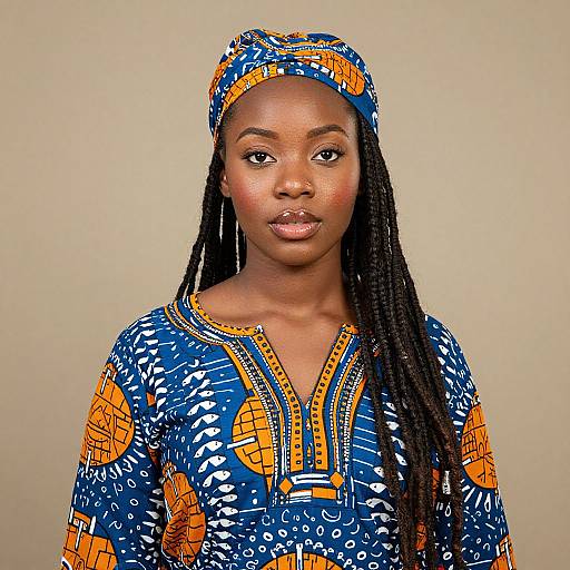 Woman with Dreadlocks and Turban