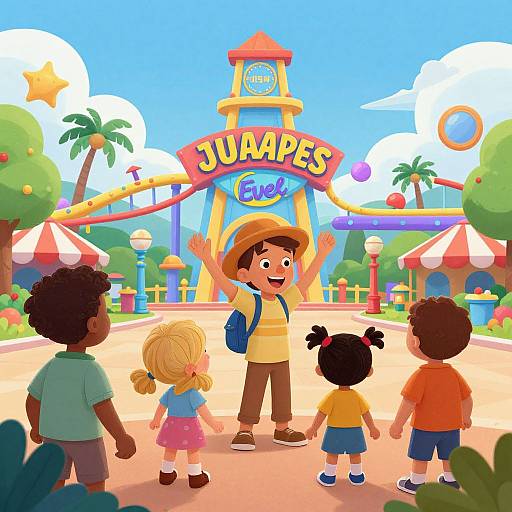 Joyful Family Theme Park Adventure