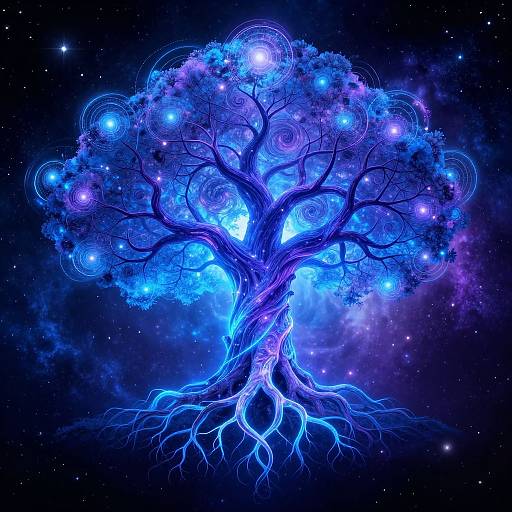 Surreal Cosmic Tree of Life
