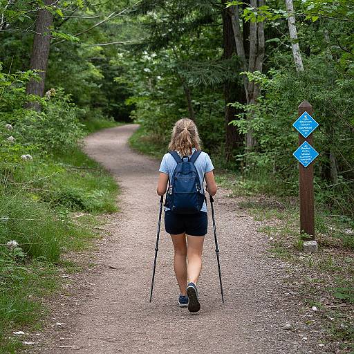 Woman Hiking Diamond Creek Loop Trail