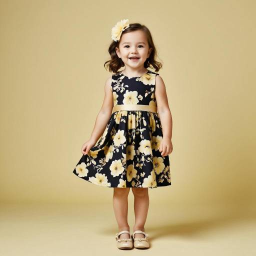 Smiling toddler girl in floral dress