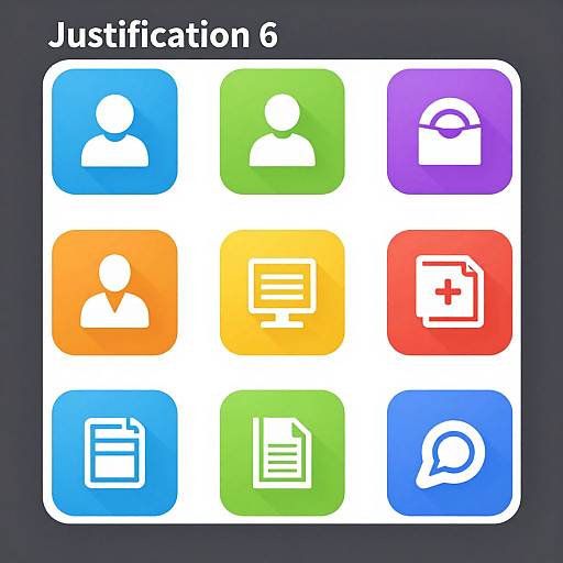 Colorful Corporate Justification Icons
