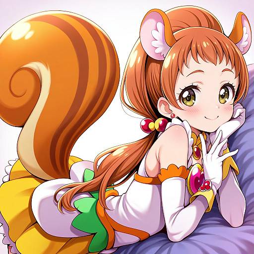 Illustration of Arisugawa himari, kirakira precure a la mode in the style of Uousa-ou