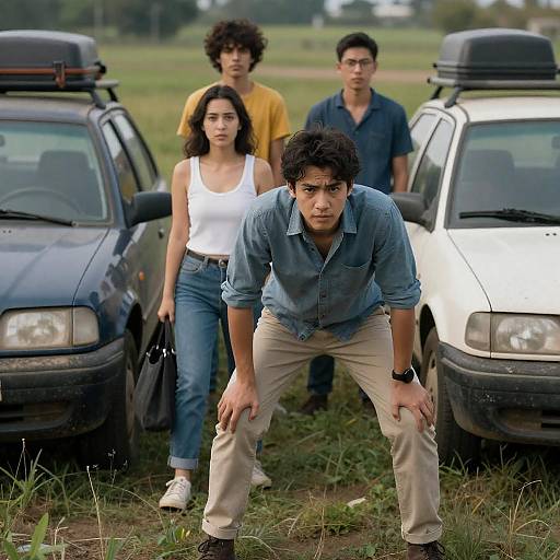 Group Portrait in a Grassy Field