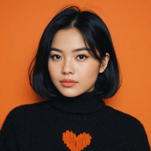 Realistic Portrait of a Girl in Sweater