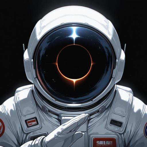 Astronaut Man Saluting in Space Astronaut Man Saluting in Space