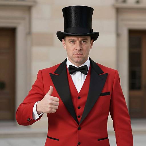 Ring Master in Red and Black Suit