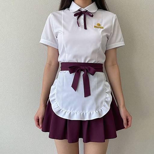 Woman in Short Skirt Maid Outfit