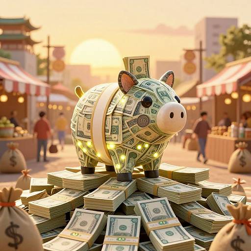 Whimsical Cashcow in Cartoon Market