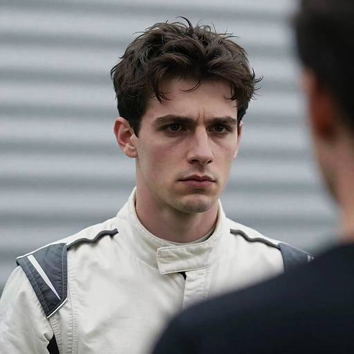 Intense Racer in a Blurred Setting