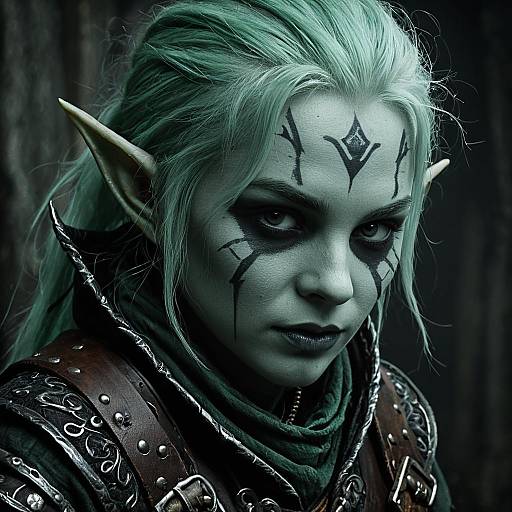 Forsaken Halfling Rogue with Gothic Face Paint