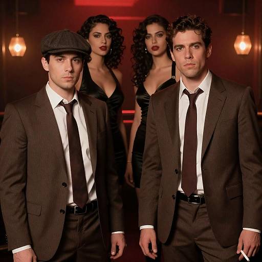 Nightclub Scene with Stylish Characters