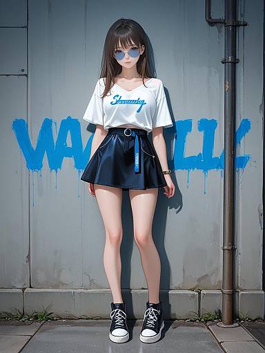 Photograph of a young woman with long brown hair, wearing a white 
