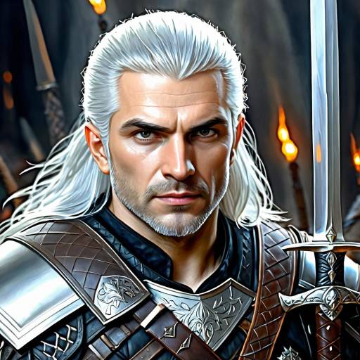 Geralt of Rivia Oil-Painted Portrait