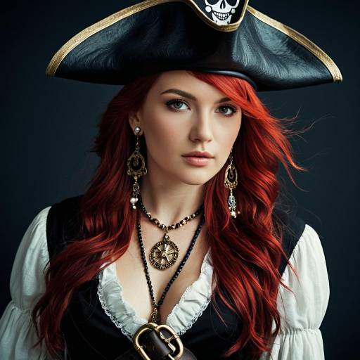 Realistic Woman Pirate Portrait