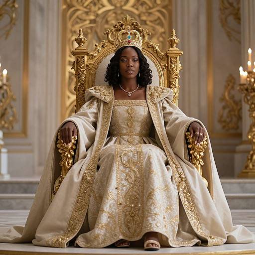 Regal Black Queen in Grand Palace