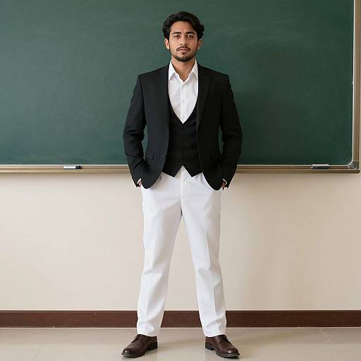 Male Teacher Outfit Costume Full Body